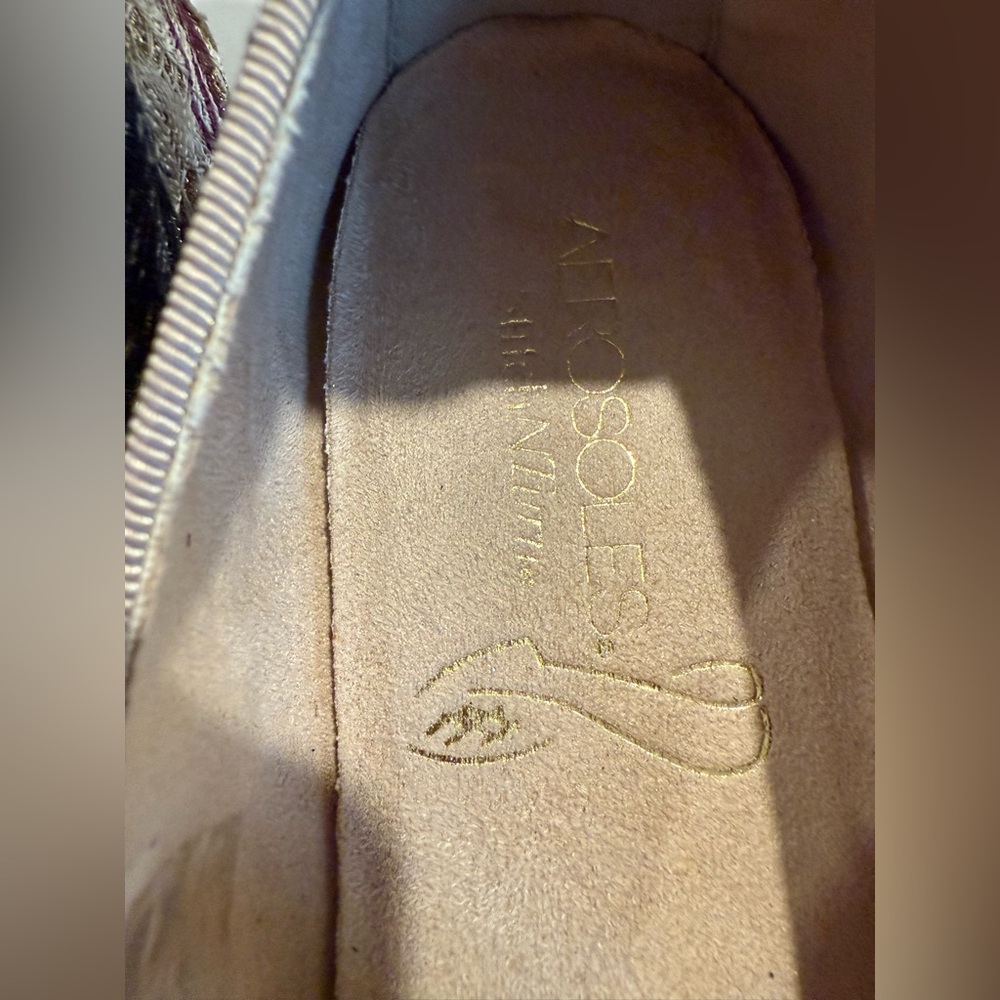 Aerosoles Women’s Betunia Slip On Loafer Shoes Flats Metallic Floral Size 8.5 - Picture 3 of 10